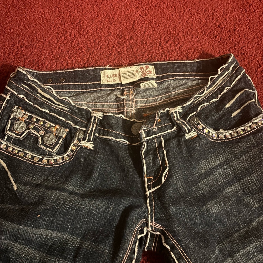 Stella Laguna Beach Dark Blue Embellished Jeans